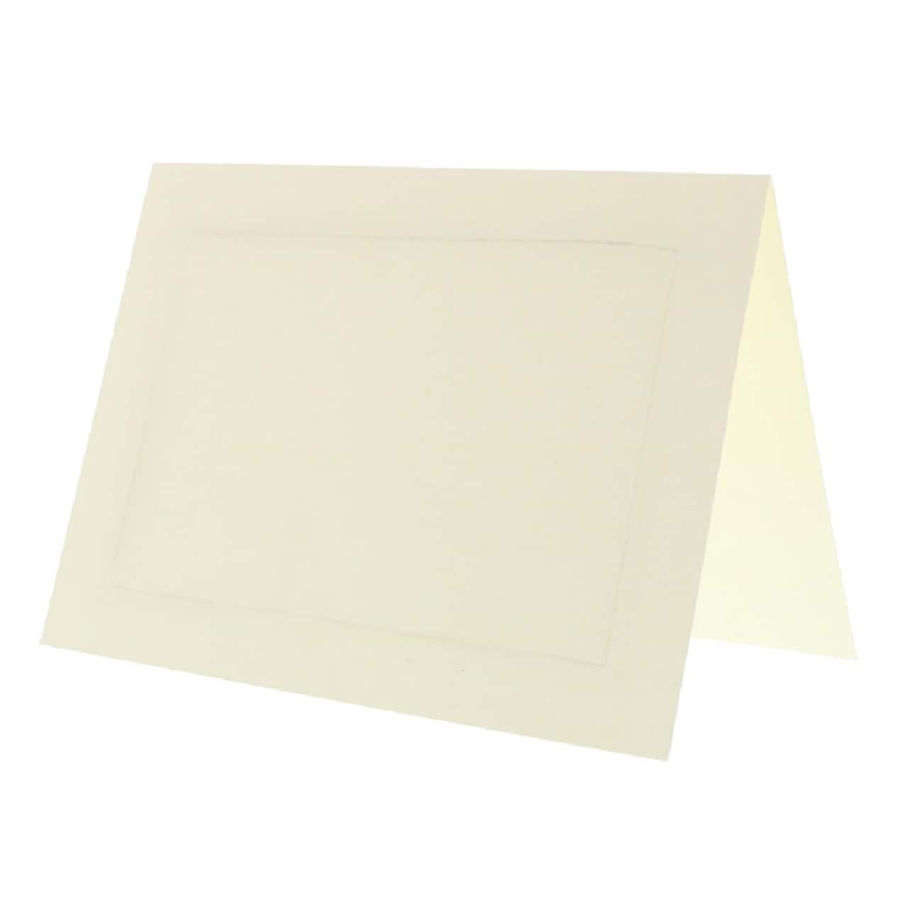 JAM Paper A2 Ivory Blank Foldover Cards with Panel